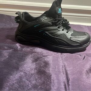 Men’s Black Casual Sneakers – Walking & Everyday Shoes – Multiple Sizes